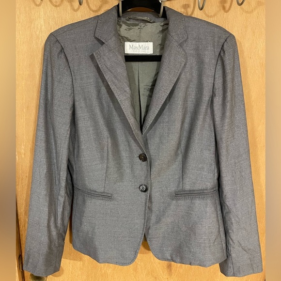 MAX MARA dark grey blazer - Picture 1 of 4